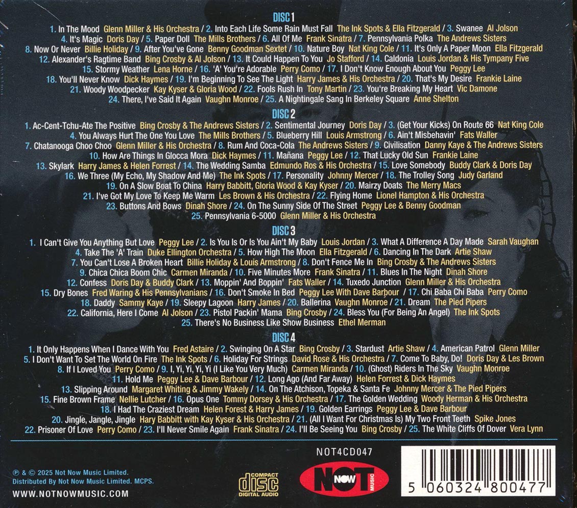 Fats Waller, Glenn Miller, Bing Crosby, Judy Garland, Al Jolson, Etc. - 100 Top Hits Of The '40s (100 tracks) (4xCD) (deluxe 4-fold digipak) - CD, CD