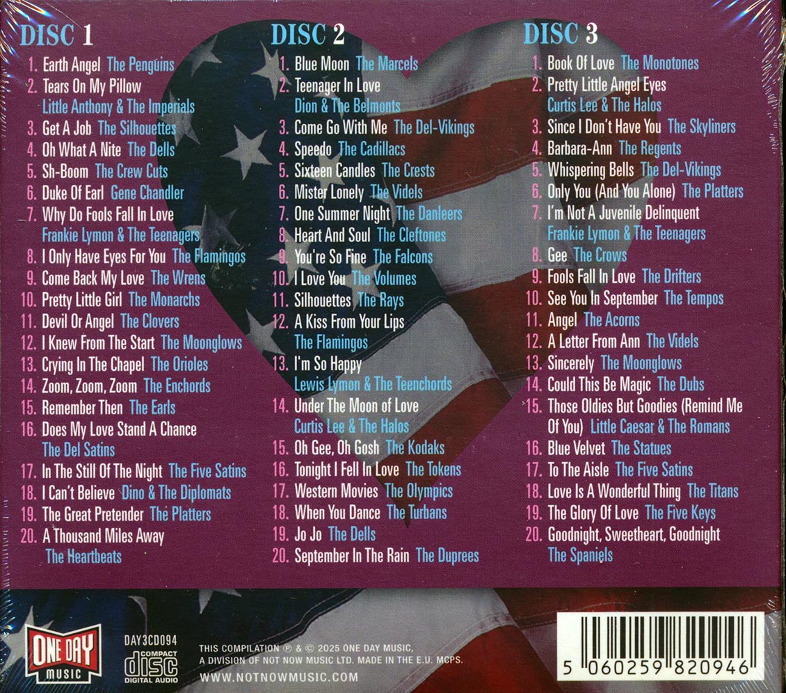 Frankie Lymon & The Teenagers, The Crew Cuts, The Platters, The Regents, Etc. - American Heartbeat: Doo Wop (60 tracks) (3xCD) (deluxe 4-fold digipak) - CD, CD