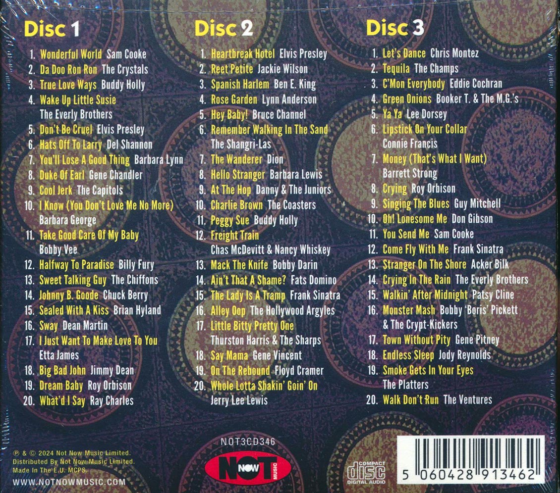 Sam Cooke, The Crystals, Buddy Holly, Elvis Presley, Etc. - Golden Years (60 tracks) (3xCD) (deluxe 4-fold digipak) - CD, CD
