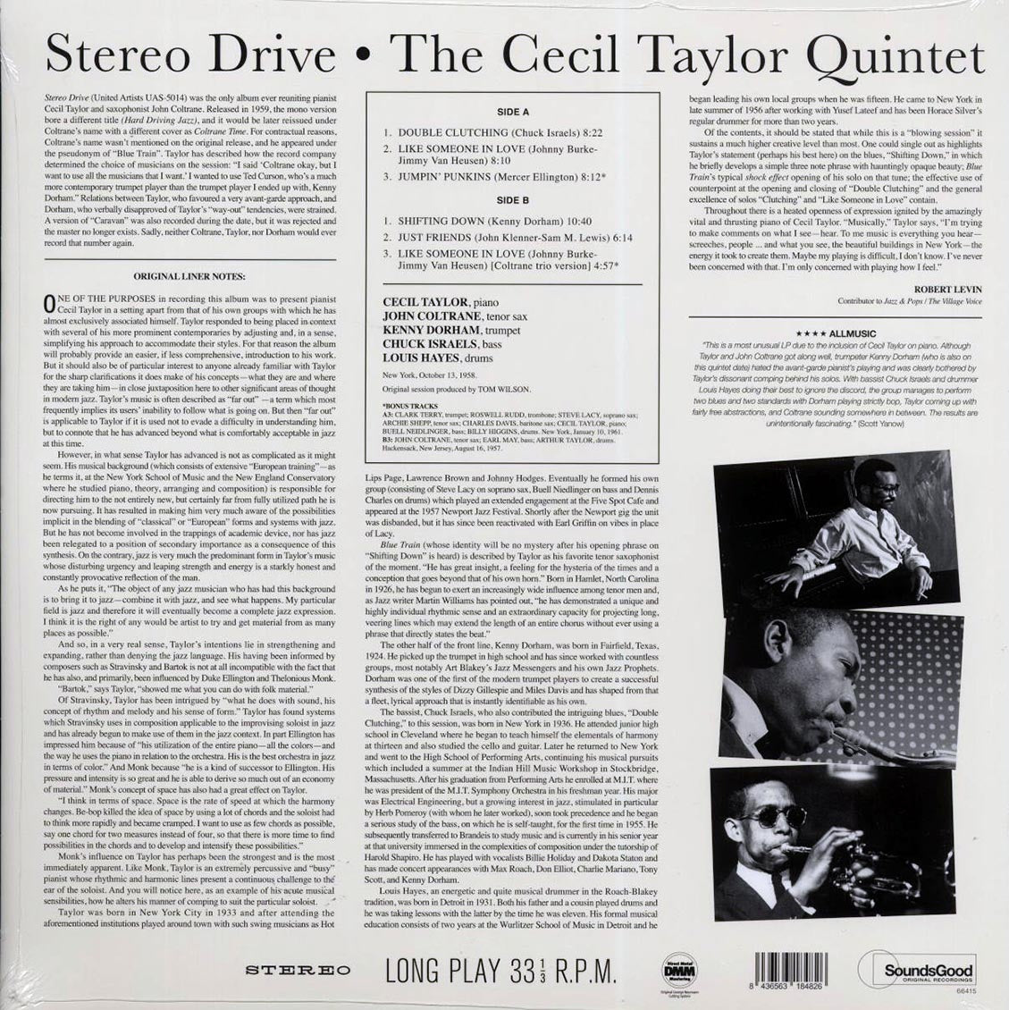 Cecil Taylor Quintet - Stereo Drive (+2 bonus tracks) (180g) - Vinyl LP, LP