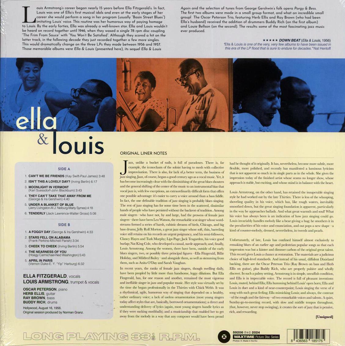 Ella Fitzgerald, Louis Armstrong - Ella & Louis (die-cut jacket) (180g) (picture disc) - Vinyl LP, LP