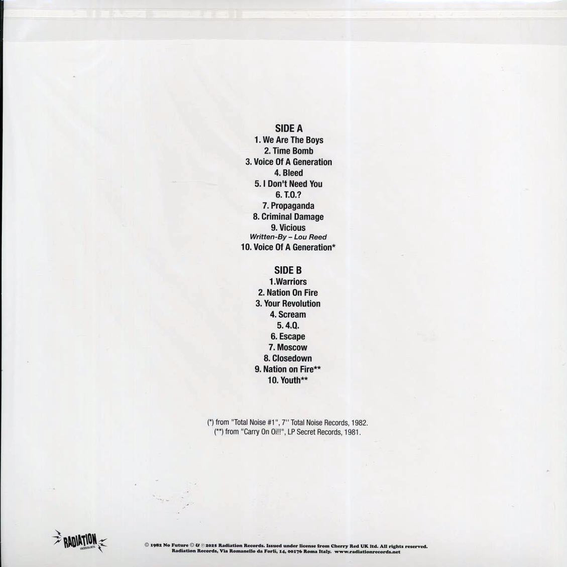 Blitz - Voice Of A Generation (ltd. 500 copies made) (white/green splatter vinyl) - Vinyl LP, LP