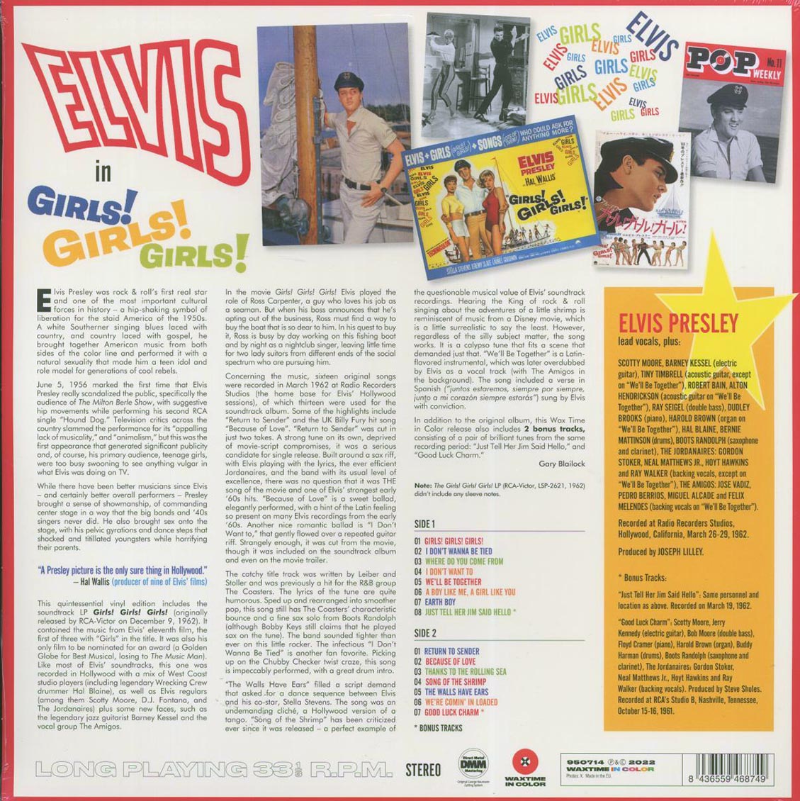 Elvis Presley - Girls! Girls! Girls! (180g) (red vinyl) (incl. 2 x bonus 45rpm records) - Vinyl LP, LP