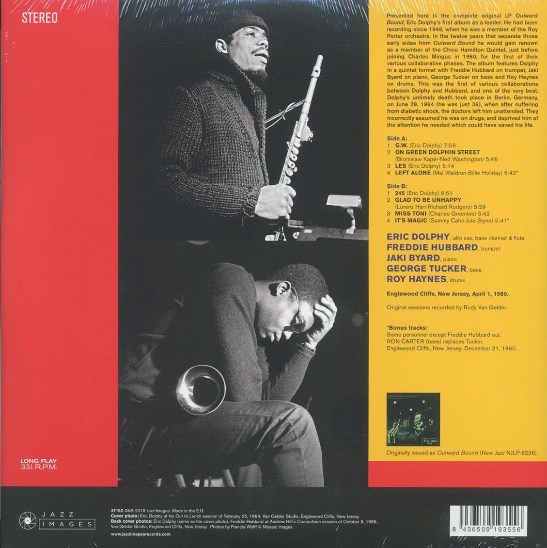Eric Dolphy Quintet - Outward Bound (+2 bonus tracks) (ltd. ed.) (180g) - Vinyl LP, LP
