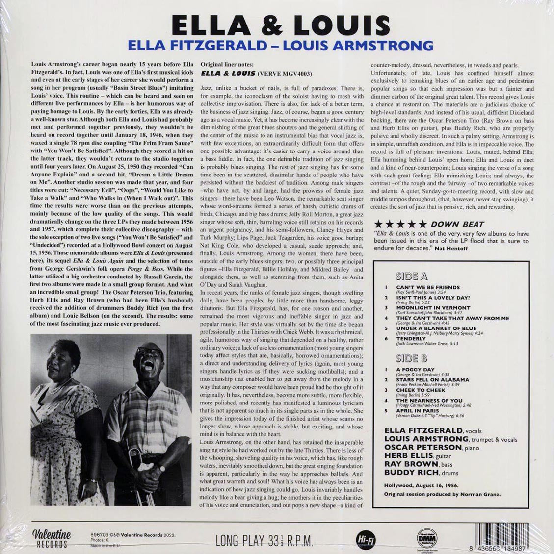 Ella Fitzgerald, Louis Armstrong - Ella And Louis (mono) (180g) - Vinyl LP, LP