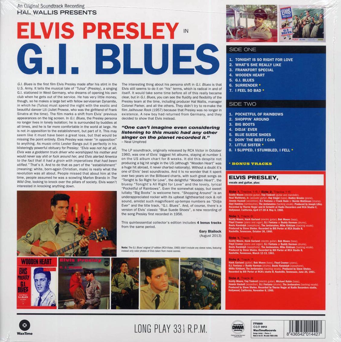 Elvis Presley - GI Blues (+4 bonus tracks) (180g) - Vinyl LP, LP