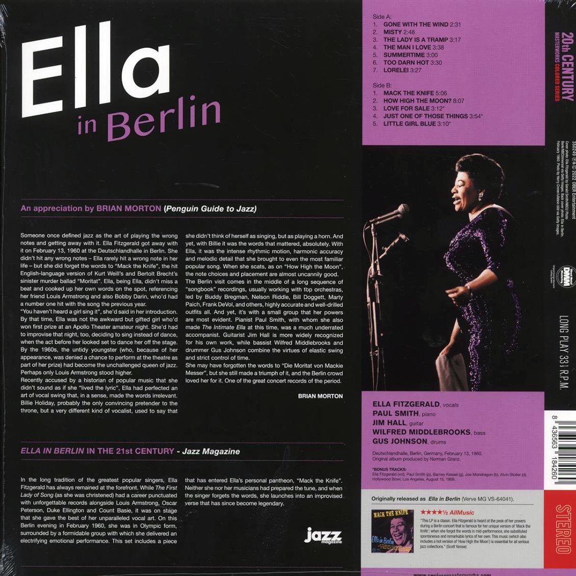 Ella Fitzgerald - Ella In Berlin (+3 bonus tracks) (180g) (purple vinyl) - Vinyl LP, LP