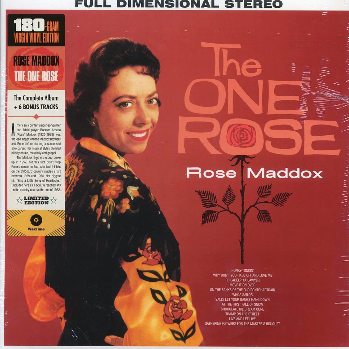Rose Maddox - The One Rose (+6 bonus tracks) (ltd. ed.) (180g) - Vinyl LP