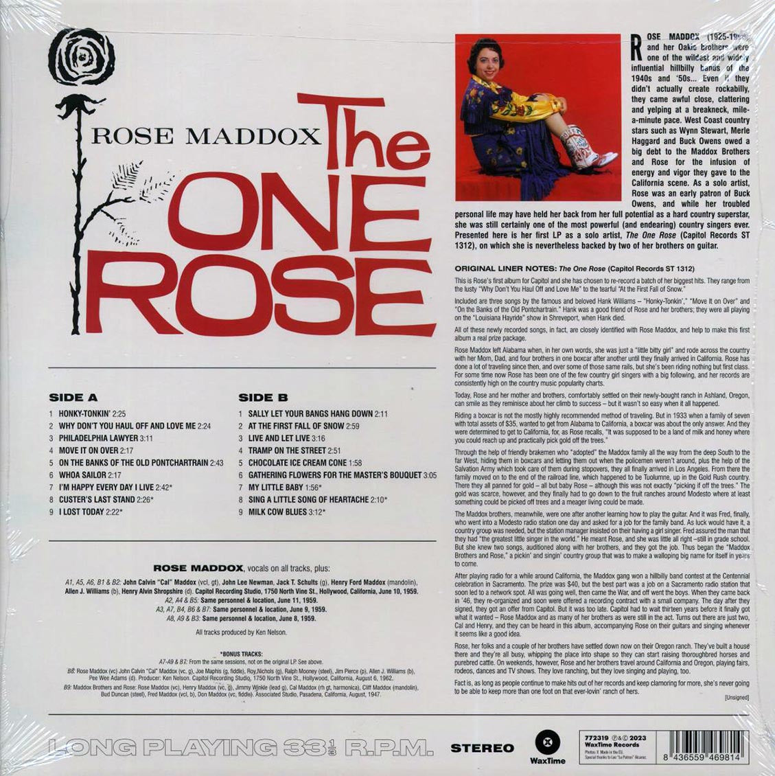 Rose Maddox - The One Rose (+6 bonus tracks) (ltd. ed.) (180g) - Vinyl LP, LP