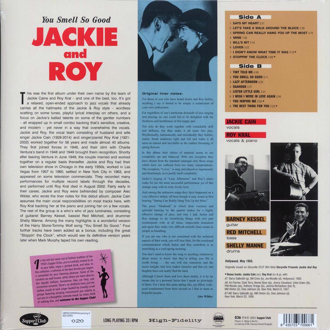 Jackie And Roy - You Smell So Good (+4 bonus tracks) (180g) - Vinyl LP, LP
