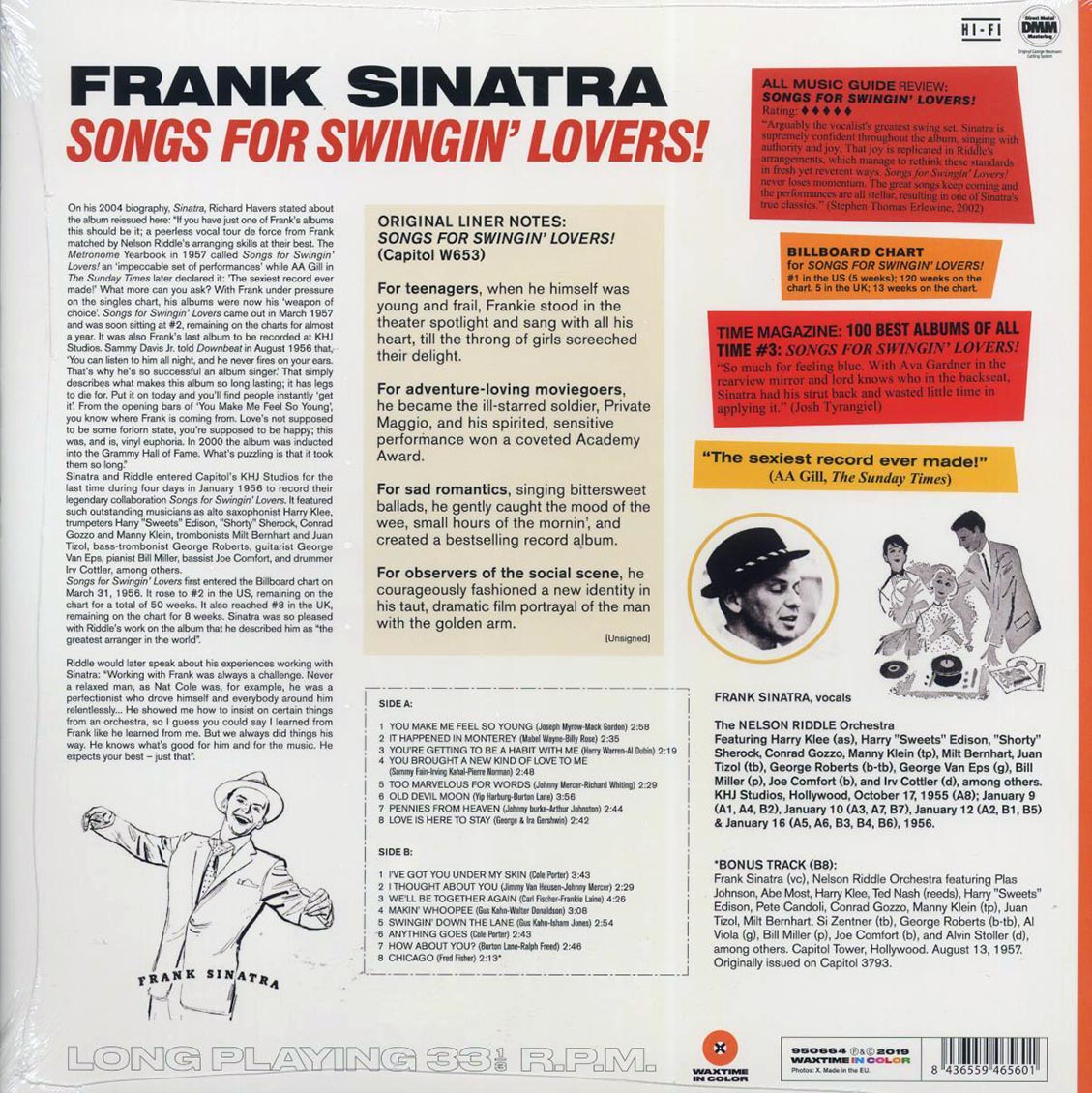 Frank Sinatra - Songs For Swingin' Lovers (+bonus track) (ltd. ed.) (180g) (orange vinyl) - Vinyl LP, LP