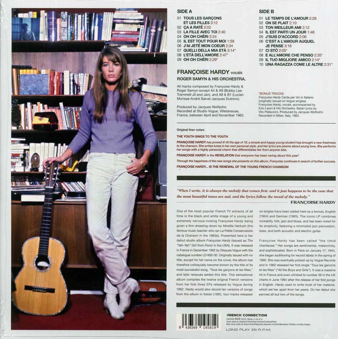 Francoise Hardy - Tous Les Garcons Et Les Filles (+7 bonus tracks) (180g) - Vinyl LP, LP
