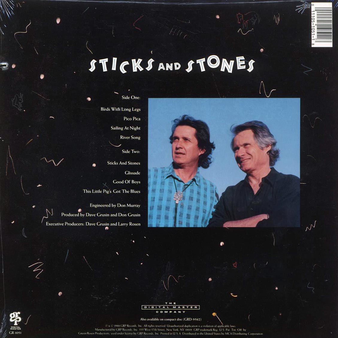Dave Grusin, Don Grusin - Sticks And Stones (1988 ORIGINAL PRESS) (orig. press) - Vinyl LP, LP