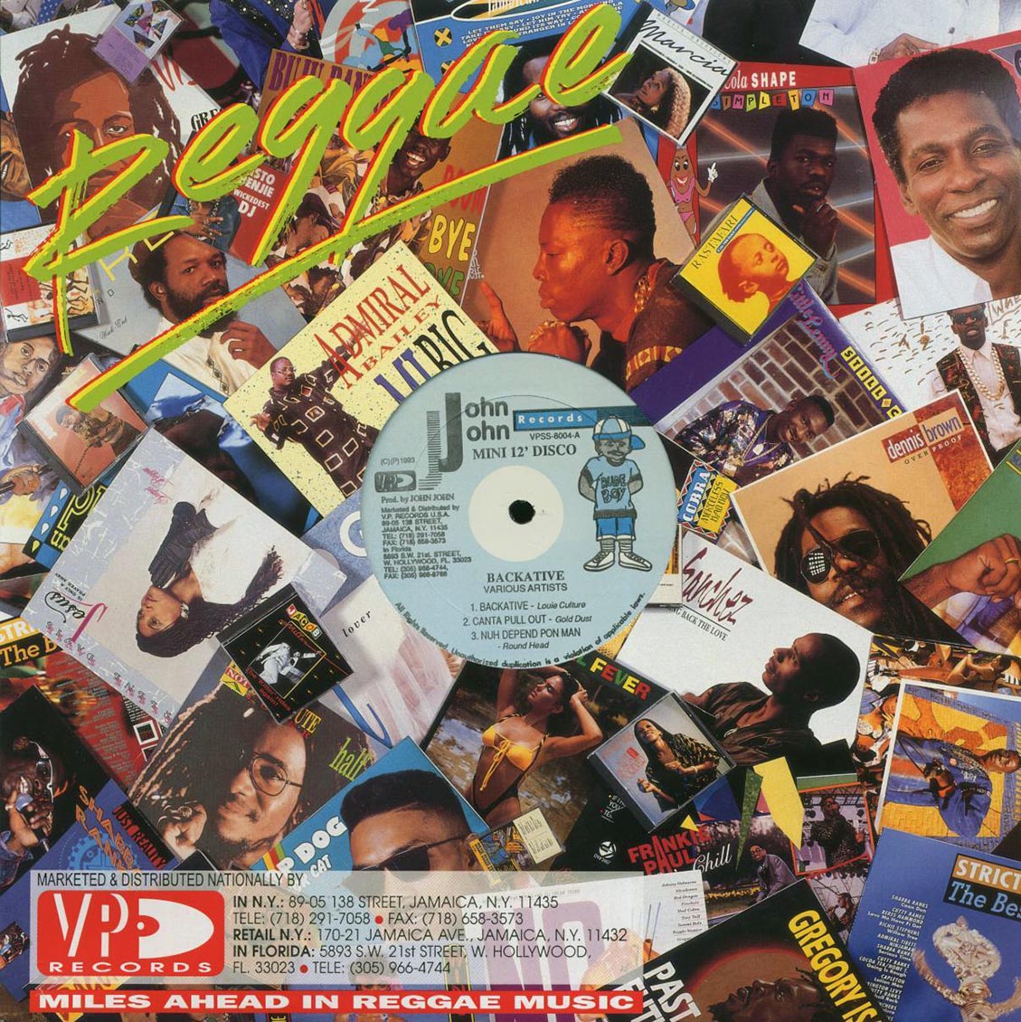 Louie Culture, Beenie Man, Original African, Gold Dust, Round Head - Backative (1993 ORIGINAL PRESS) (orig. press) - Vinyl LP