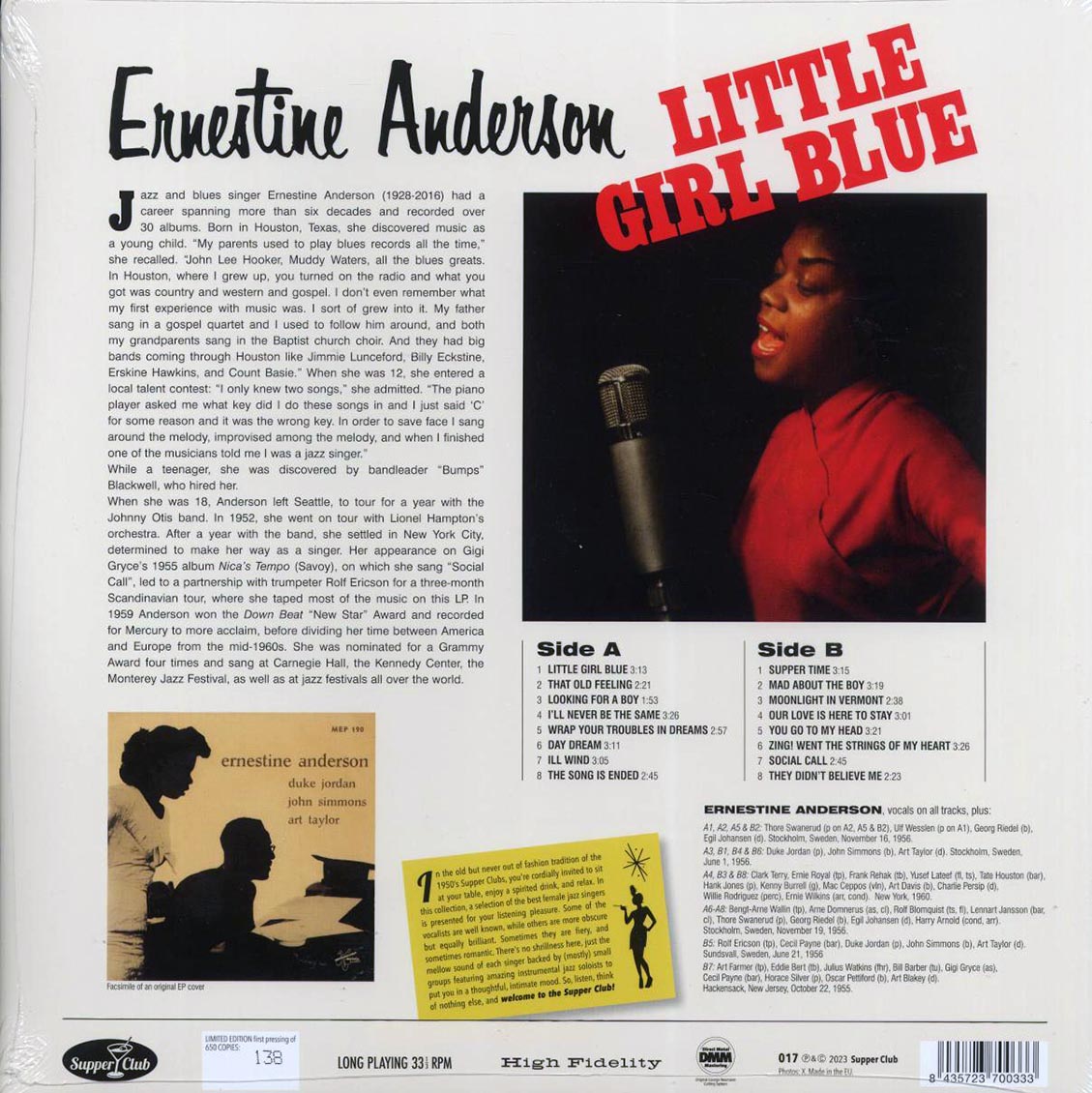 Ernestine Anderson - Little Girl Blue (180g) - Vinyl LP, LP