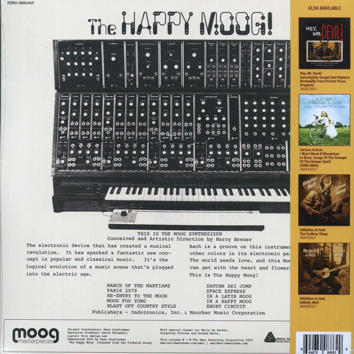 Jean-Jacques Perrey, Harry Breuer - The Happy Moog! (+bonus tracks) (remastered) (incl. CD) - Vinyl LP, LP