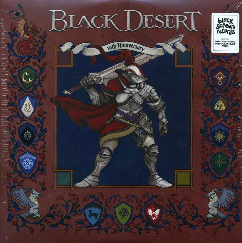 Various - Black Desert: 10th Anniversary (10th Anniv. Ed.) (3xLP) (oxblood/silver/pearl vinyl) - Vinyl LP