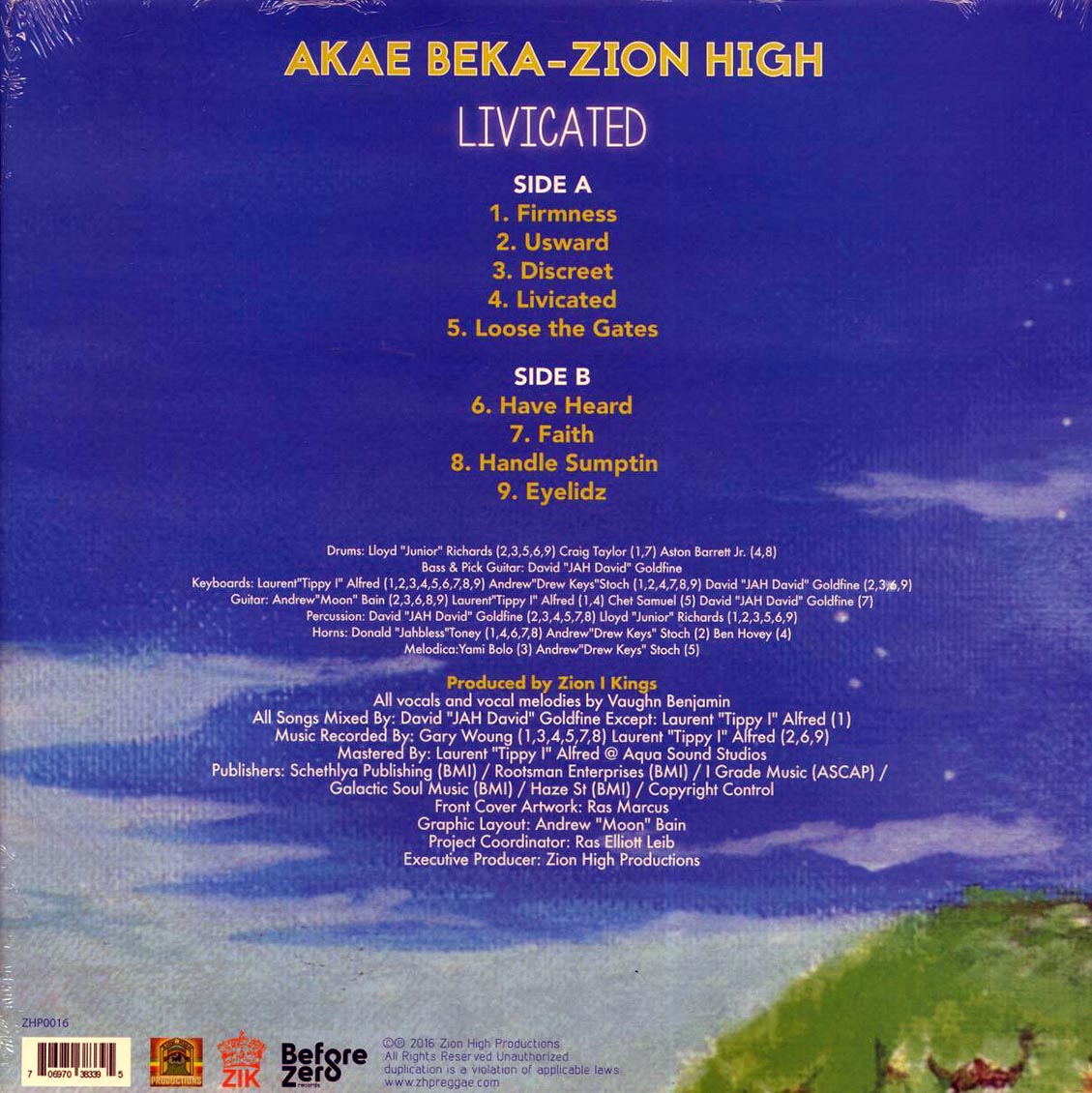 Akae Beka (Vaughn Benjamin/Midnite) - Livicated (Zion High) - Vinyl LP, LP