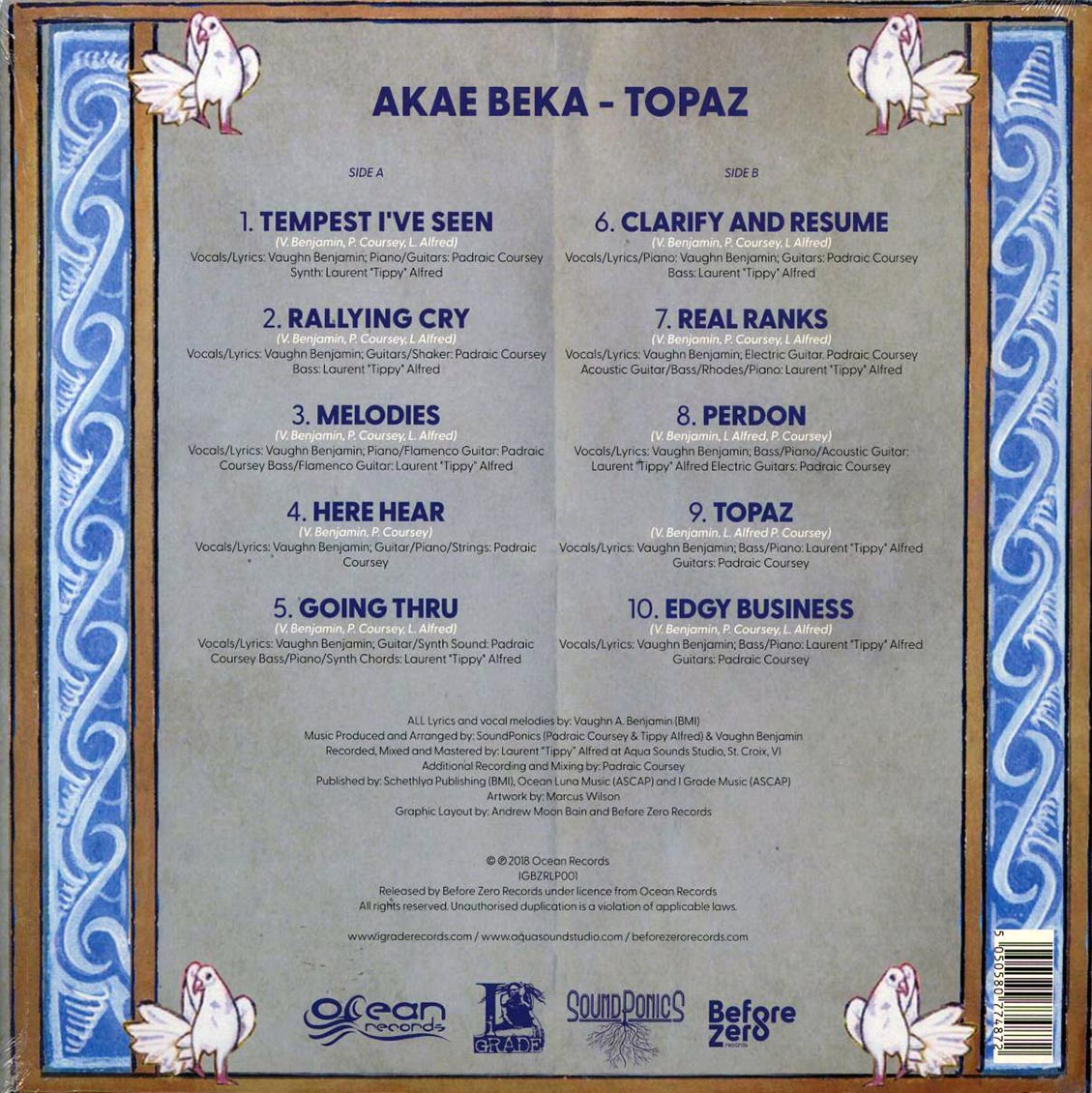 Akae Beka (Vaughn Benjamin/Midnite) - Topaz - Vinyl LP, LP