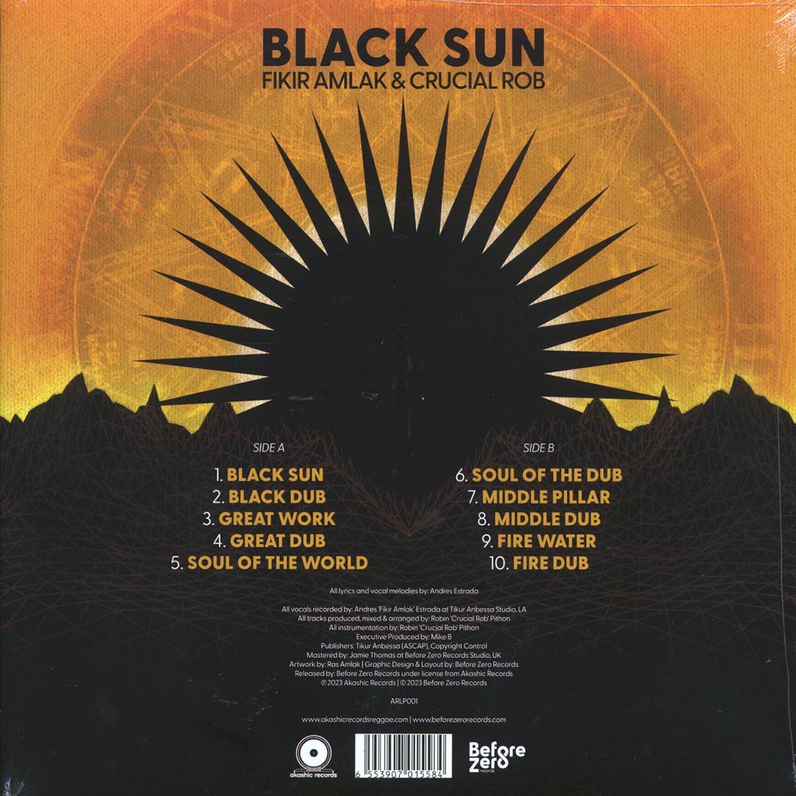 Fikir Amlak, Crucial Rob - Black Sun - Vinyl LP, LP