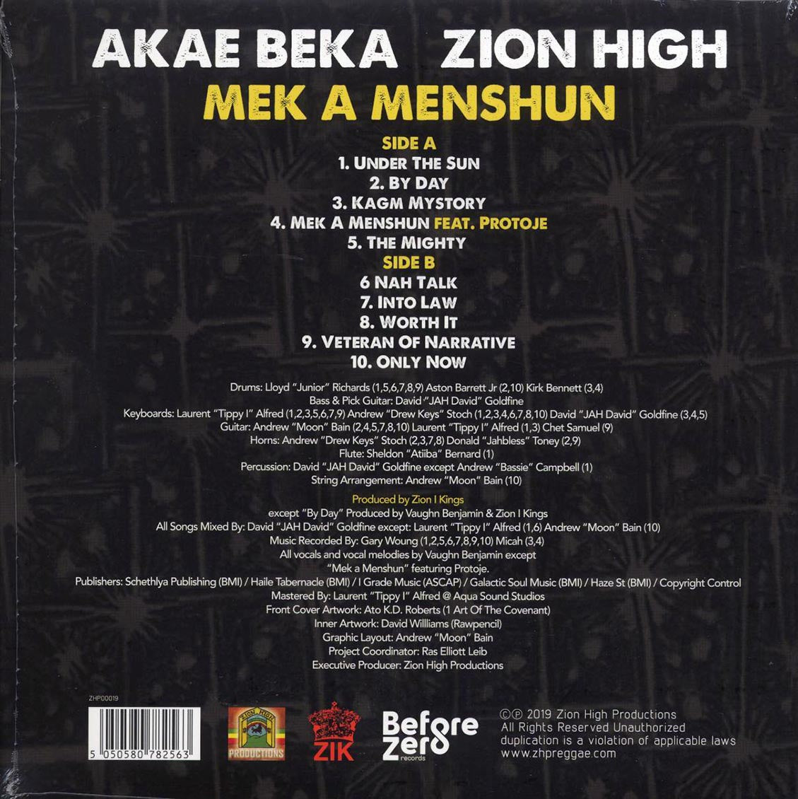 Akae Beka (Vaughn Benjamin/Midnite) - Mek A Menshun - Vinyl LP, LP