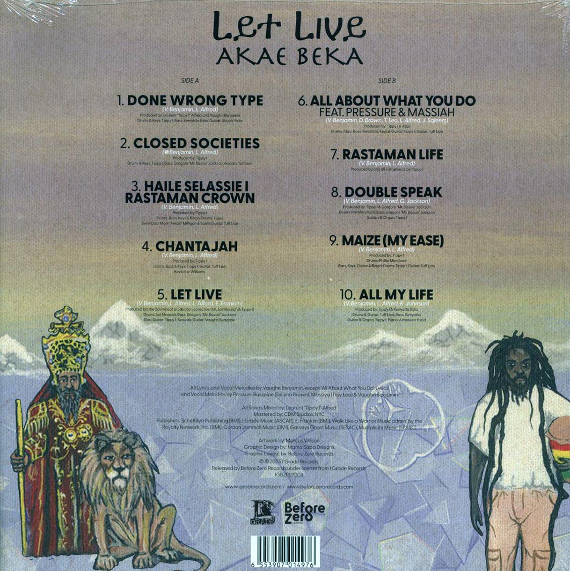 Akae Beka (Vaughn Benjamin/Midnite) - Let Live - Vinyl LP, LP
