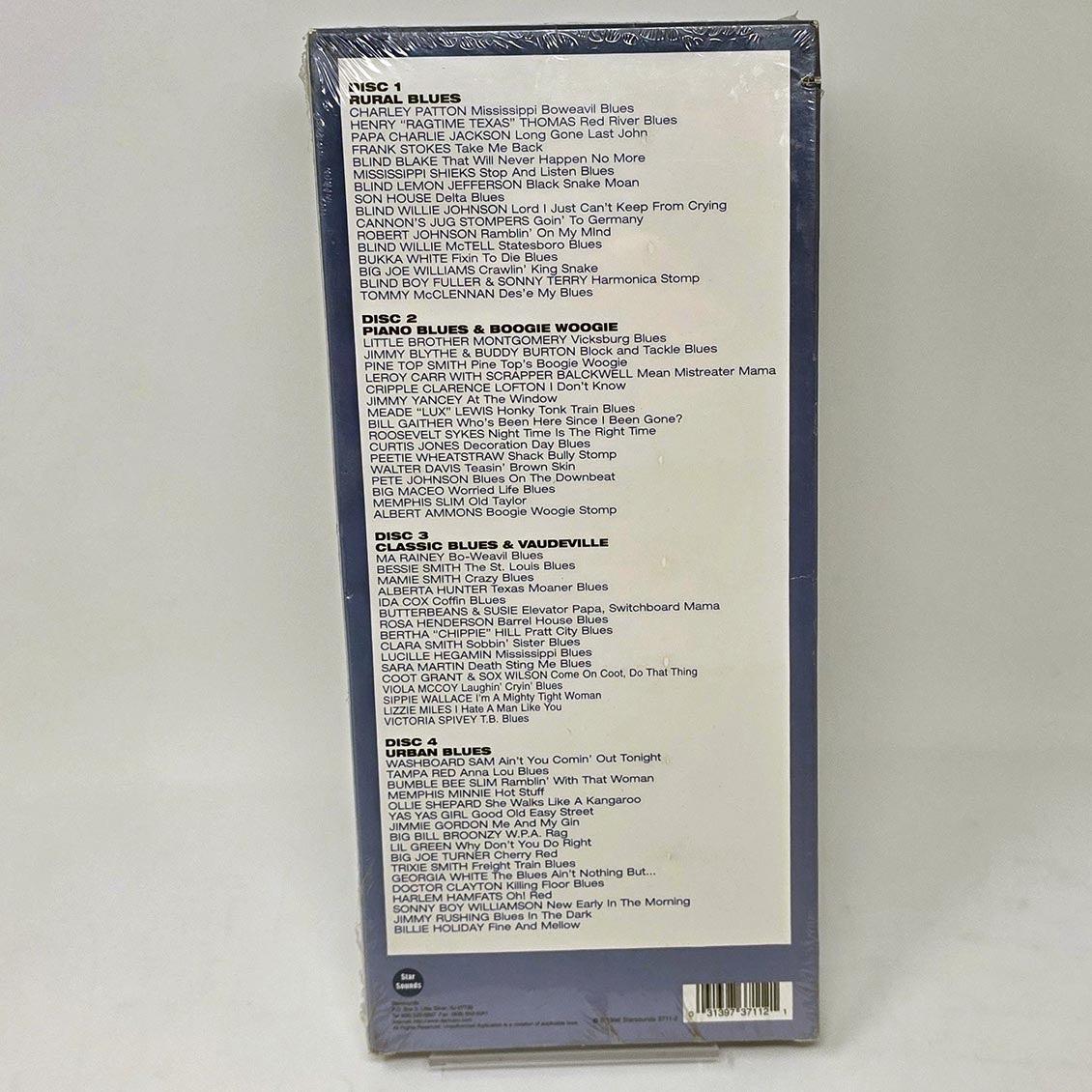 Charley Patton, Papa Charlie Jackson, Memphis Slim, Billie Holiday, Big Joe Williams, Bumble Bee Slim, Etc. - Full Spectrum Blues: Rural Blues, Paino Blues, Boogie Woogie, Classic Blues, Vaudeville & Urban Blues (4xCD) (box set) - CD, CD