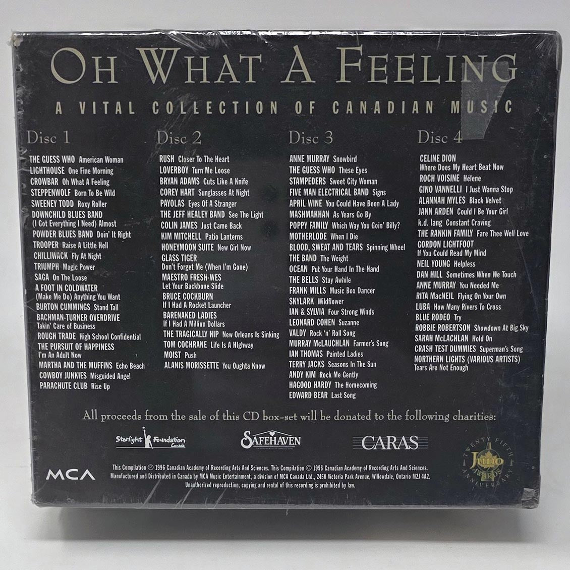 Rush, Glass Tiger, Steppenwolf, Crowbar, Etc. - Oh What A Feeling: A Vital Collection Of Canadian Music (77 tracks) (4xCD) (box set) - CD, CD
