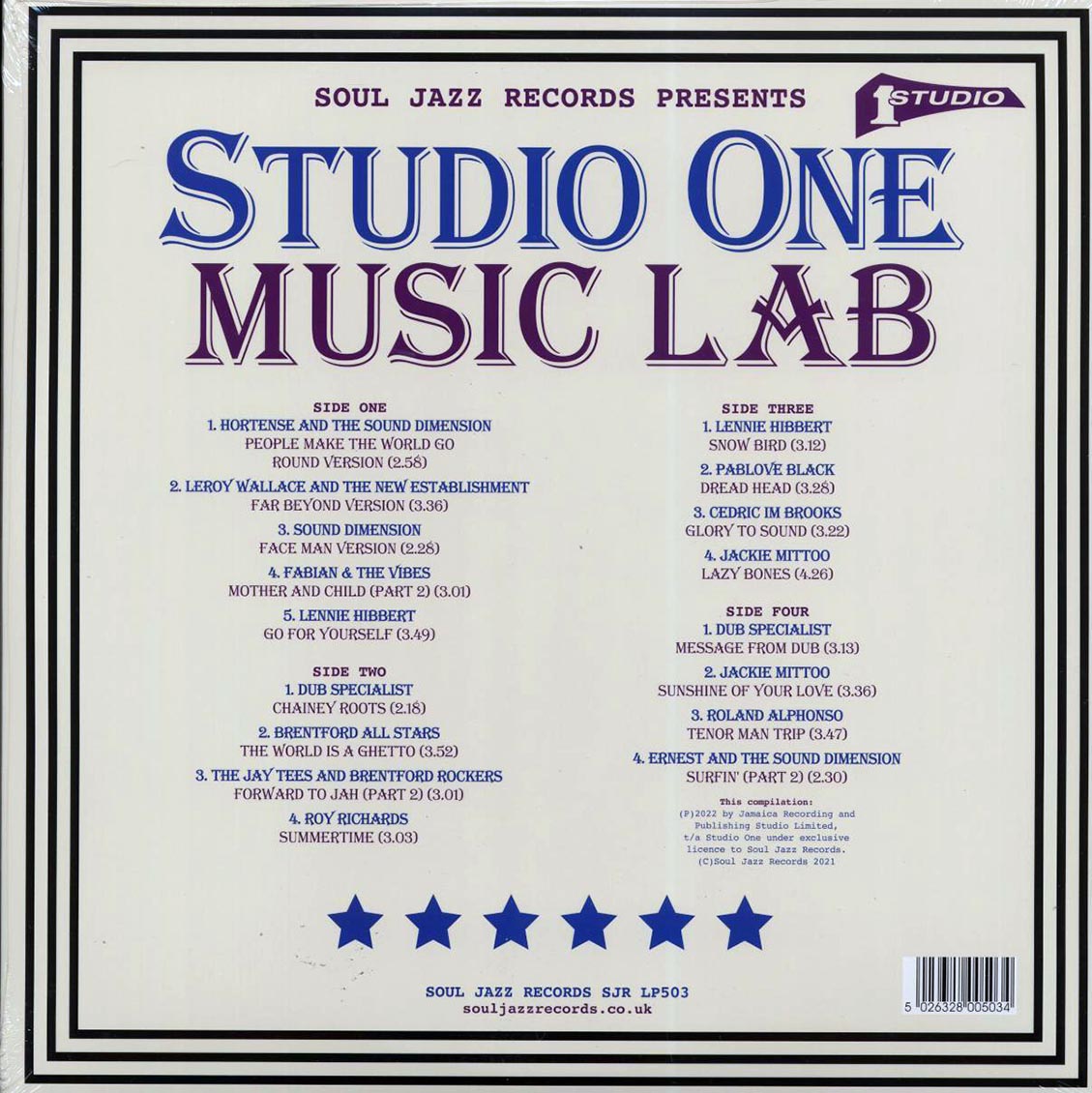 Sound Dimension, Jackie Mittoo, Lennie Hibbert, Cedric Brooks, Etc. - Studio One Music Lab (2xLP) - Vinyl LP, LP