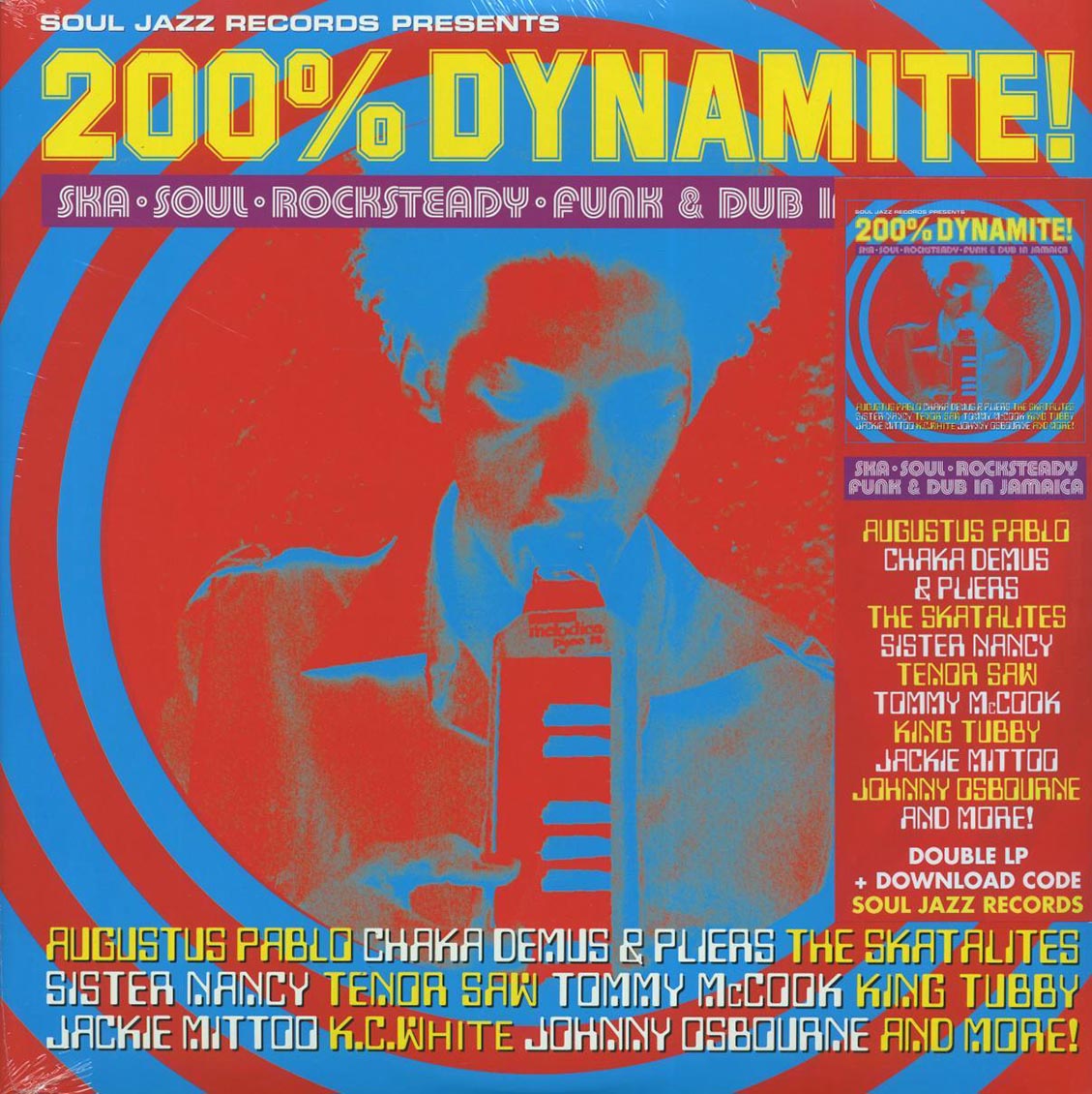 Sister Nancy, Tenor Saw, Augustus Pablo, King Tubby, Jackie Mittoo, Etc. - 200% Dynamite! (2xLP) - Vinyl LP
