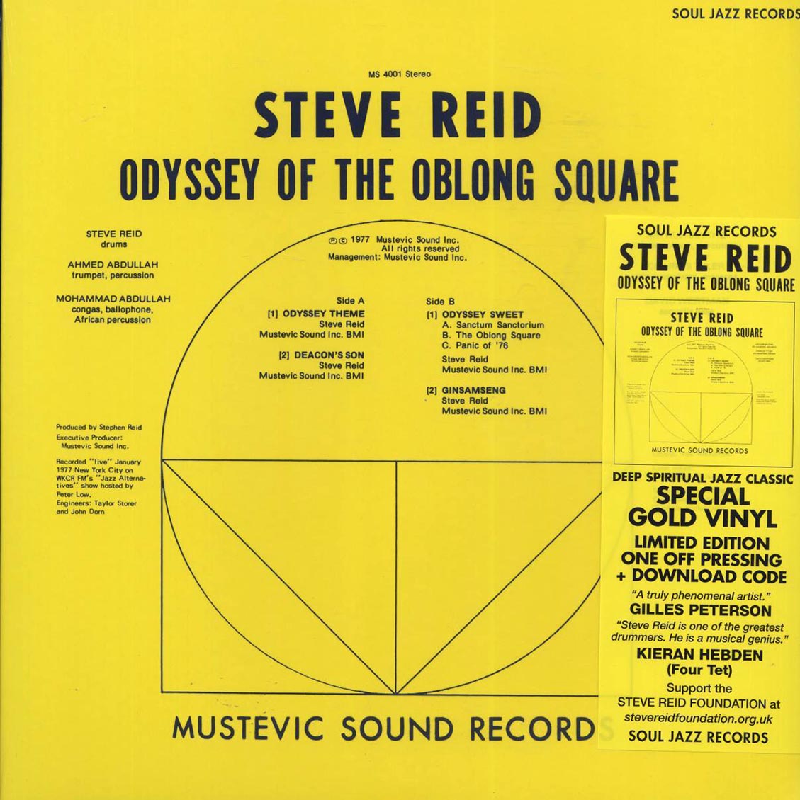 Steve Reid - Odyssey Of The Oblong Square (ltd. ed.) (gold vinyl) - Vinyl LP