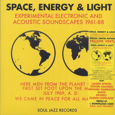 Various - Space, Energy & Light: Experimental Electronic And Acoustic Soundscapes 1961-88 (3xLP) (yellow vinyl) - Vinyl LP, LP