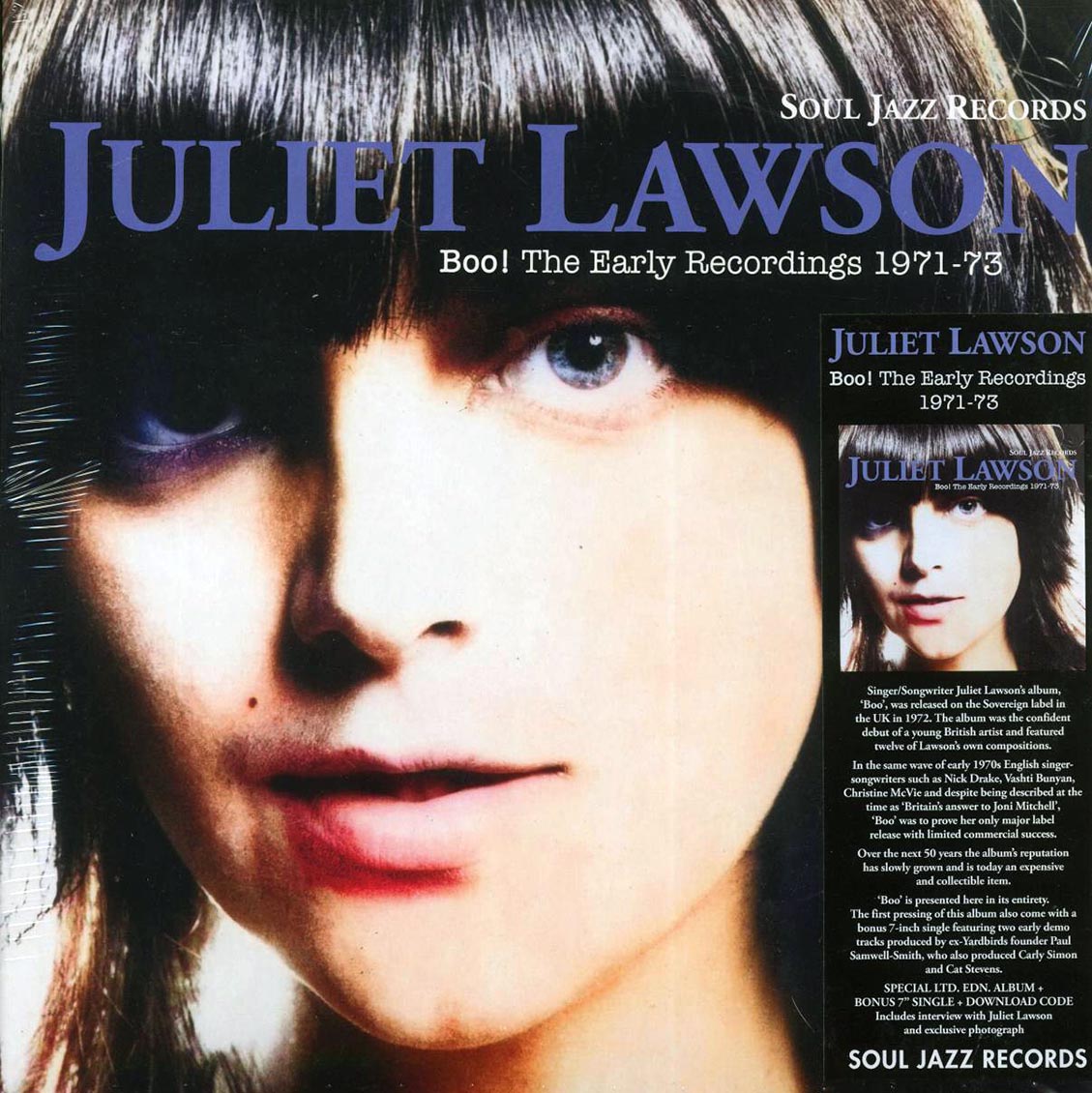 Juliet Lawson - Boo! The Early Recordings 1971-73 (ltd. ed.) (incl. a bonus 45rpm vinyl) - Vinyl LP