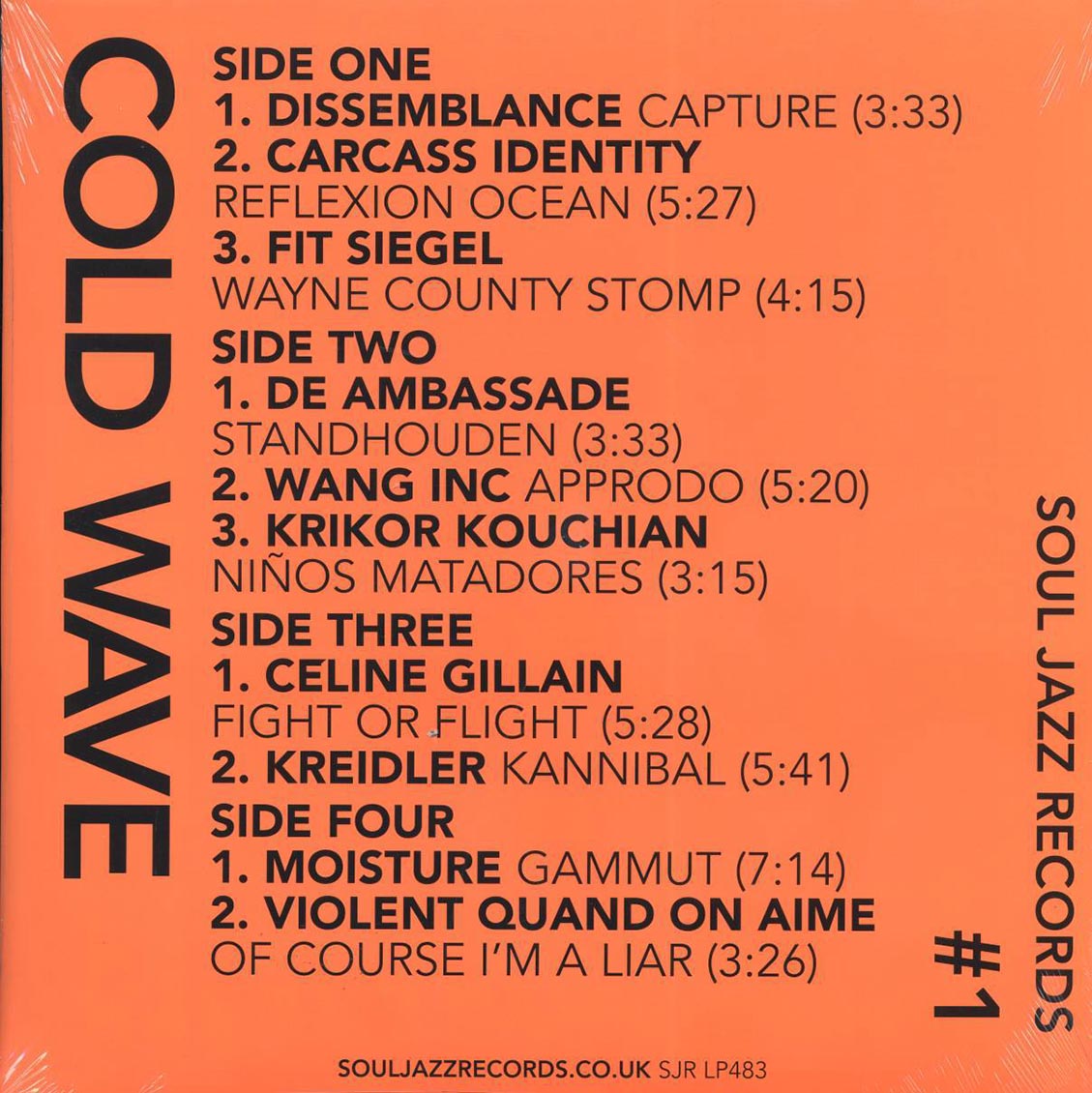 Various - Cold Wave #1 (ltd. ed.) (2xLP) (orange vinyl) - Vinyl LP, LP
