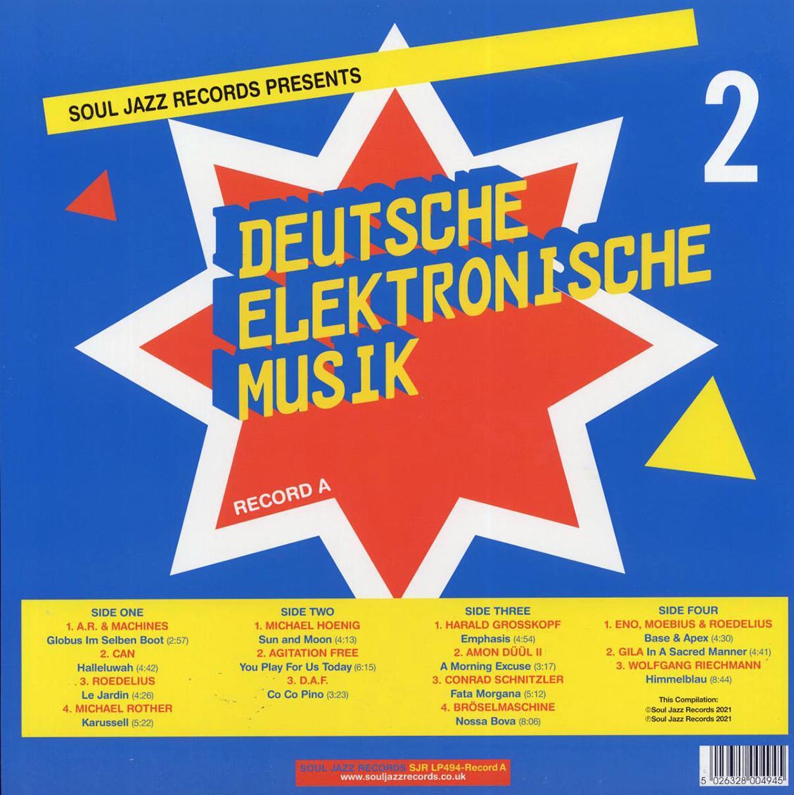 Various - Deutsche Elektronische Musik 2, Record A: Experimental German Rock And Electronic Musik 1971-83 (2xLP) - Vinyl LP, LP