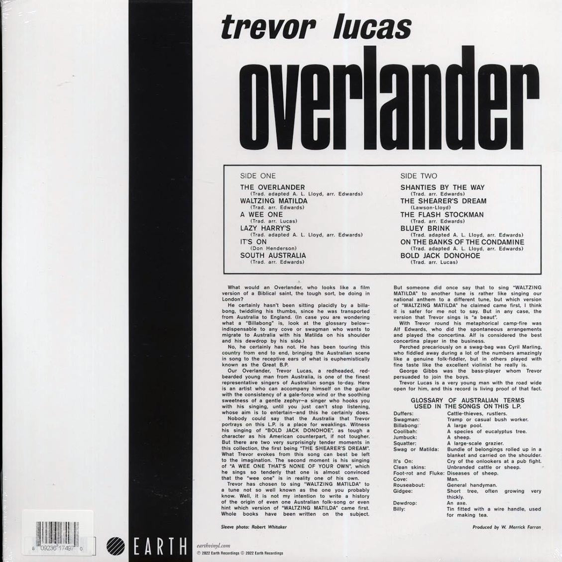 Trevor Lucas - Overlander (RSD 2022) (orange vinyl) - Vinyl LP, LP