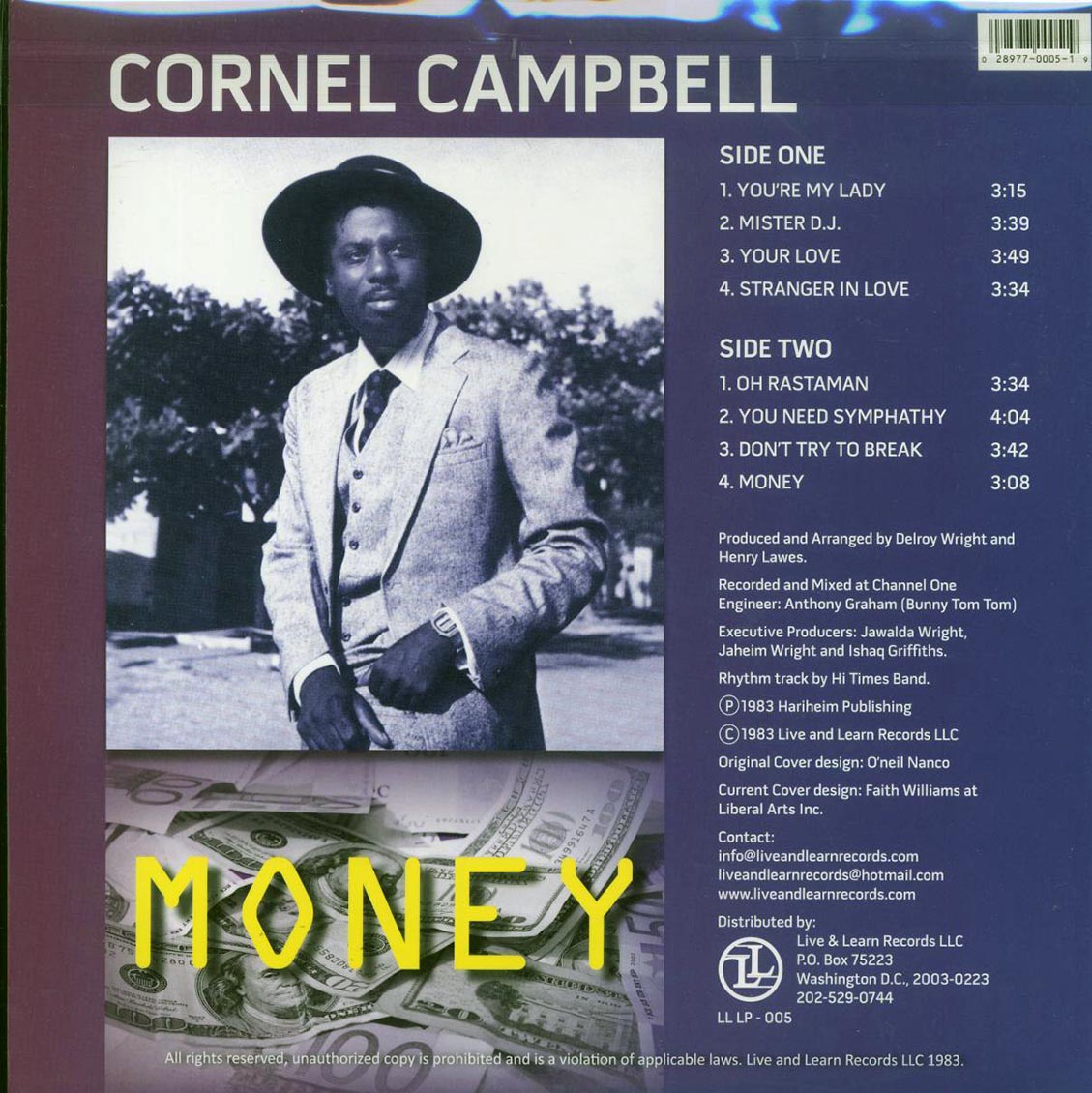 Cornell Campbell - Money - Vinyl LP, LP