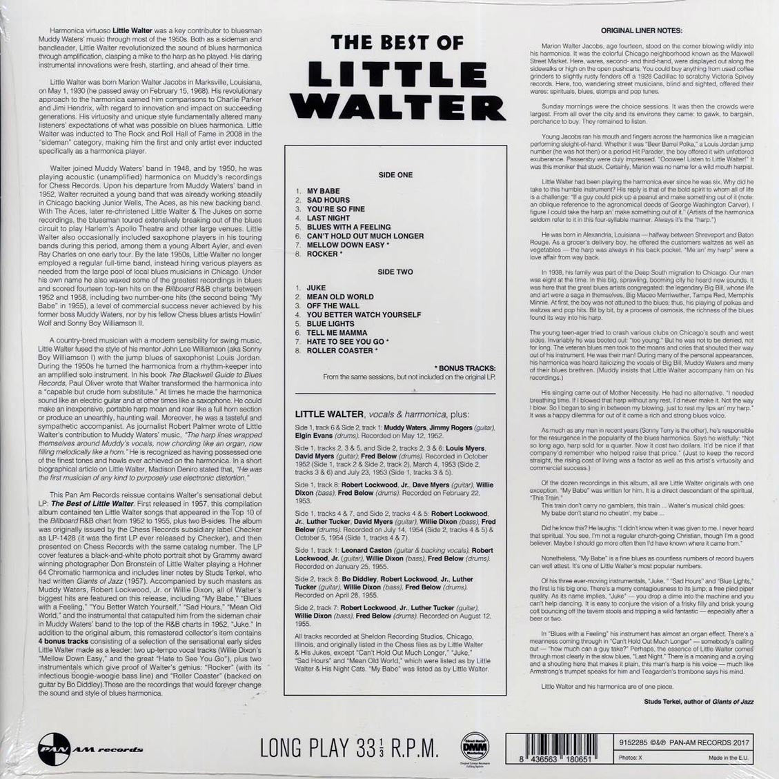 Little Walter - The Best Of Little Walter (+4 bonus tracks) (ltd. ed.) (180g) (remastered) - Vinyl LP, LP