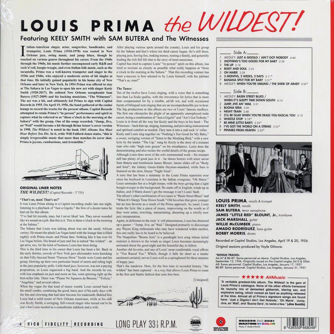 Louis Prima - The Wildest! (+7 bonus tracks) (ltd. ed.) (red vinyl) - Vinyl LP, LP