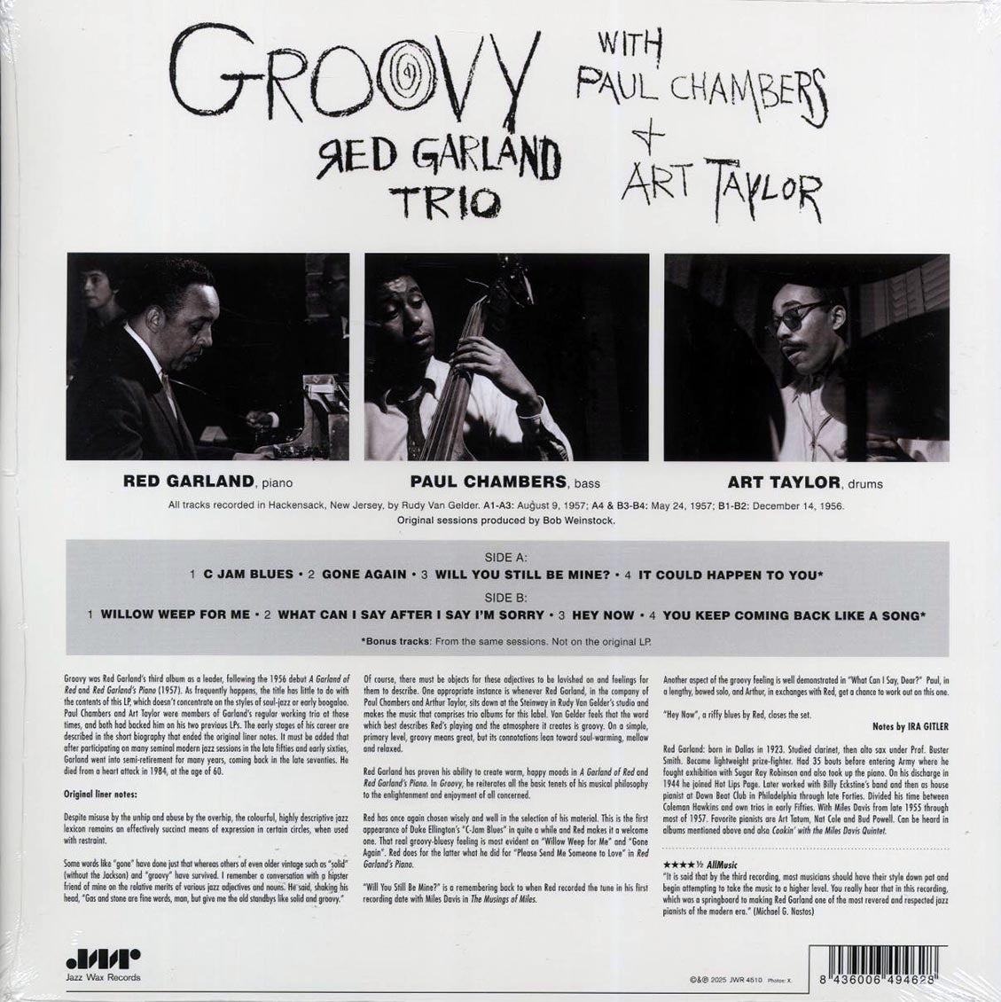 Red Garland Trio - Groovy (+2 bonus tracks) (ltd. ed.) (180g) - Vinyl LP, LP