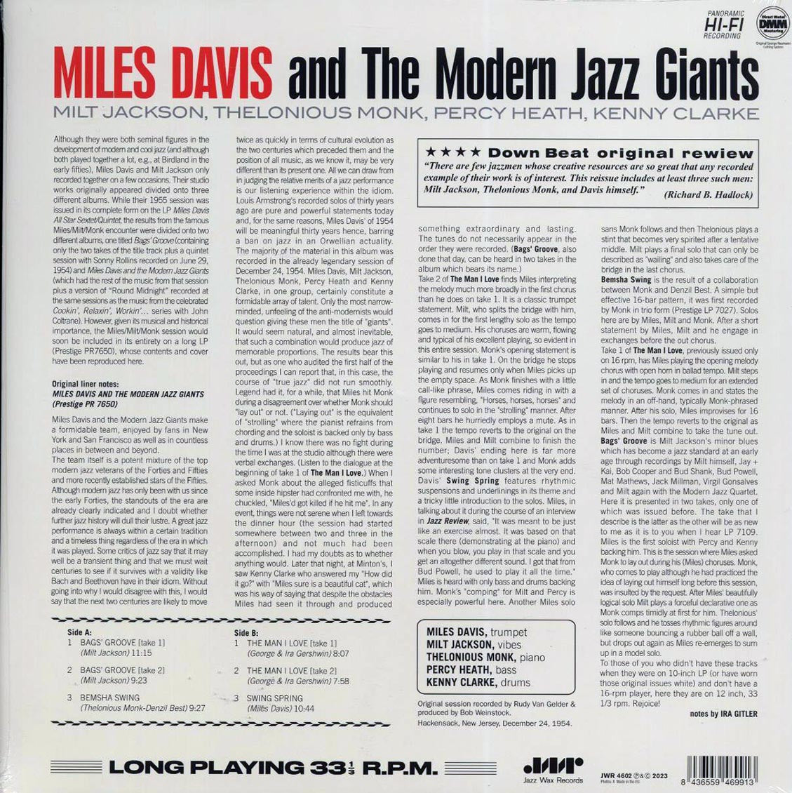 Miles Davis - Miles Davis And The Modern Jazz Giants (ltd. ed.) (180g) - Vinyl LP, LP