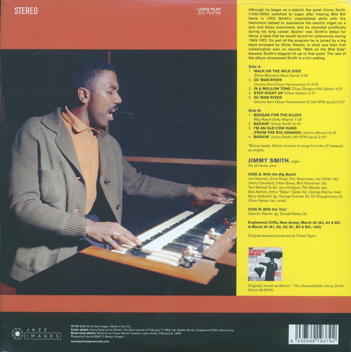 Jimmy Smith - Bashin' (+2 bonus tracks) (ltd. ed.) (180g) - Vinyl LP, LP