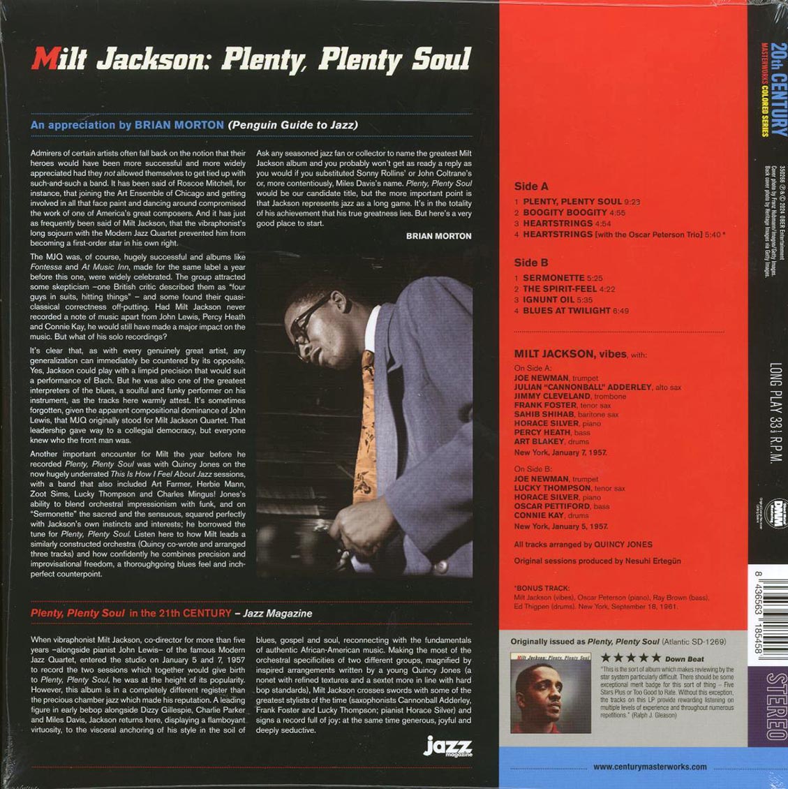 Milt Jackson - Plenty, Plenty Soul (+bonus track) (ltd. ed.) (180g) (blue vinyl) - Vinyl LP, LP