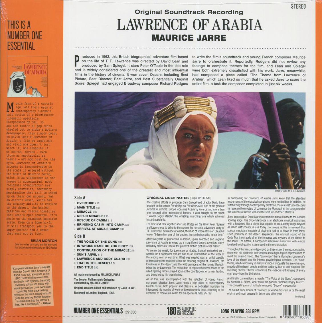 Maurice Jarre - Lawrence Of Arabia: Original Soundtrack Recording (ltd. ed.) (180g) - Vinyl LP, LP
