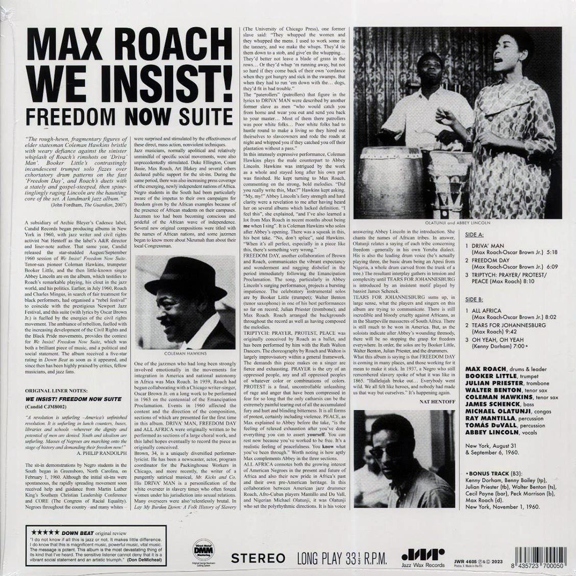 Max Roach - We Insist! Max Roach's Freedom Now Suite (+bonus track) (ltd. ed.) (180g) - Vinyl LP, LP