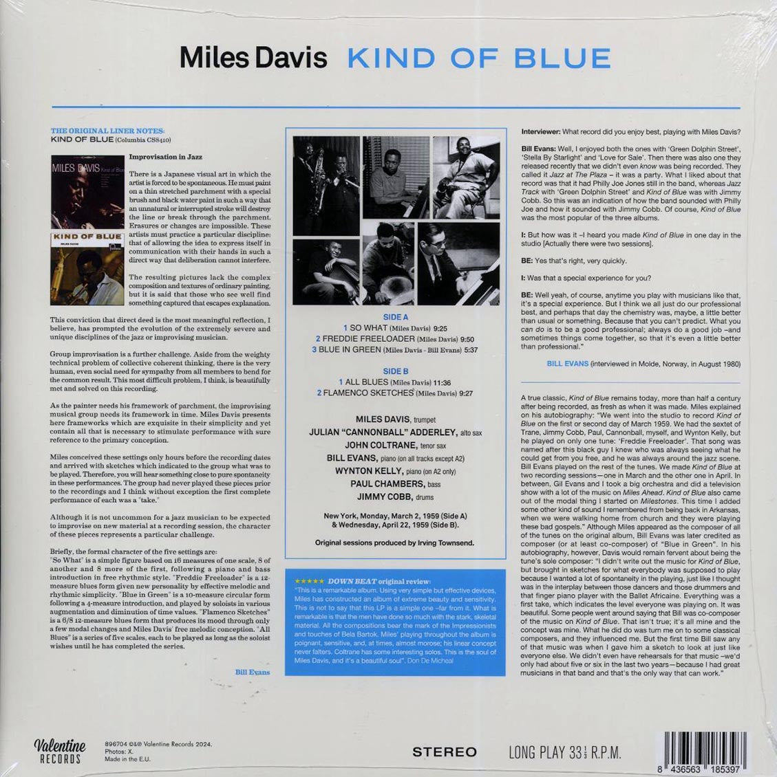 Miles Davis - Kind Of Blue (ltd. ed.) (180g) - Vinyl LP, LP
