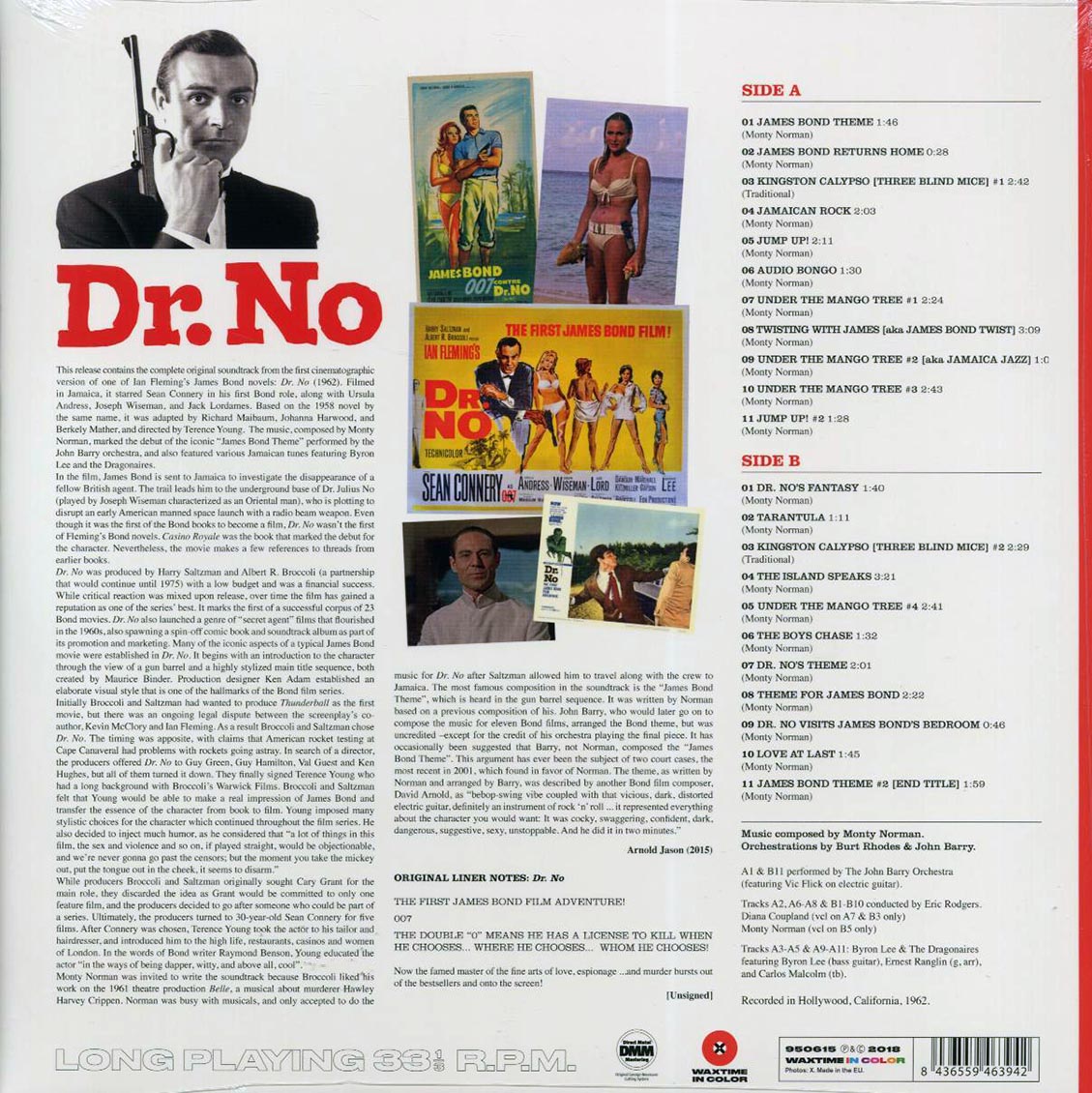 Monty Norman, John Barry, Byron Lee & The Dragonaires - Dr. No: Original Motion Picture Sound Track Album (ltd. ed.) (180g) (orange vinyl) - Vinyl LP, LP