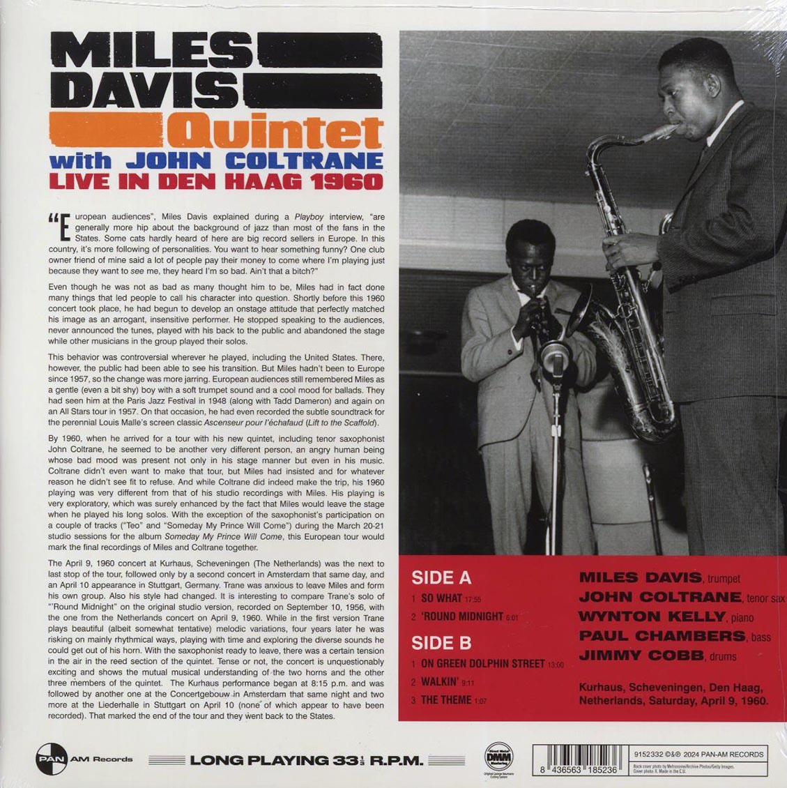 Miles Davis Quintet, John Coltrane - Live in Den Haag 1960 (ltd. ed.) (180g) - Vinyl LP, LP