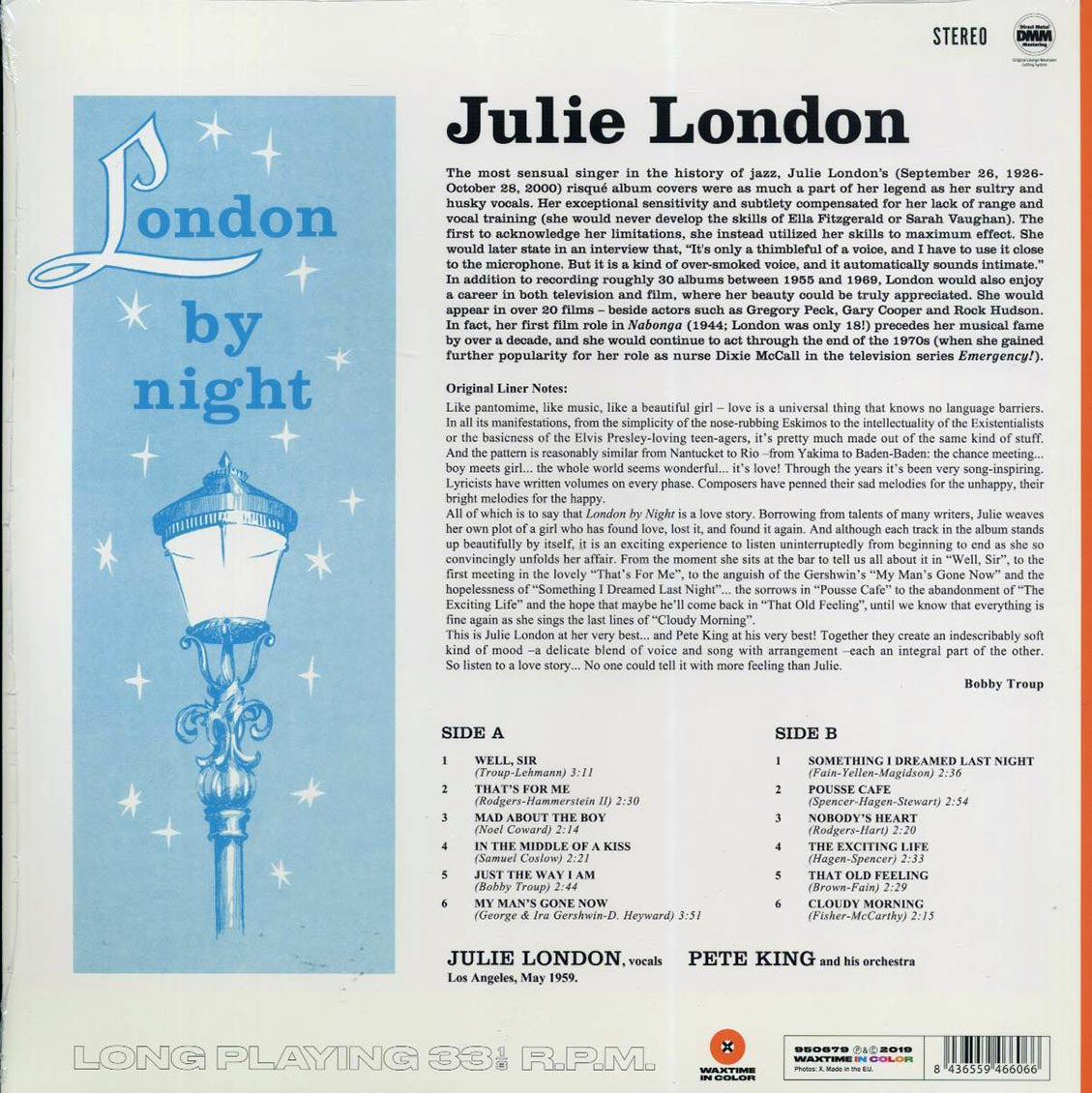 Julie London, Pete King & His Orchestra - London By Night (ltd. ed.) (180g) (orange vinyl) - Vinyl LP, LP