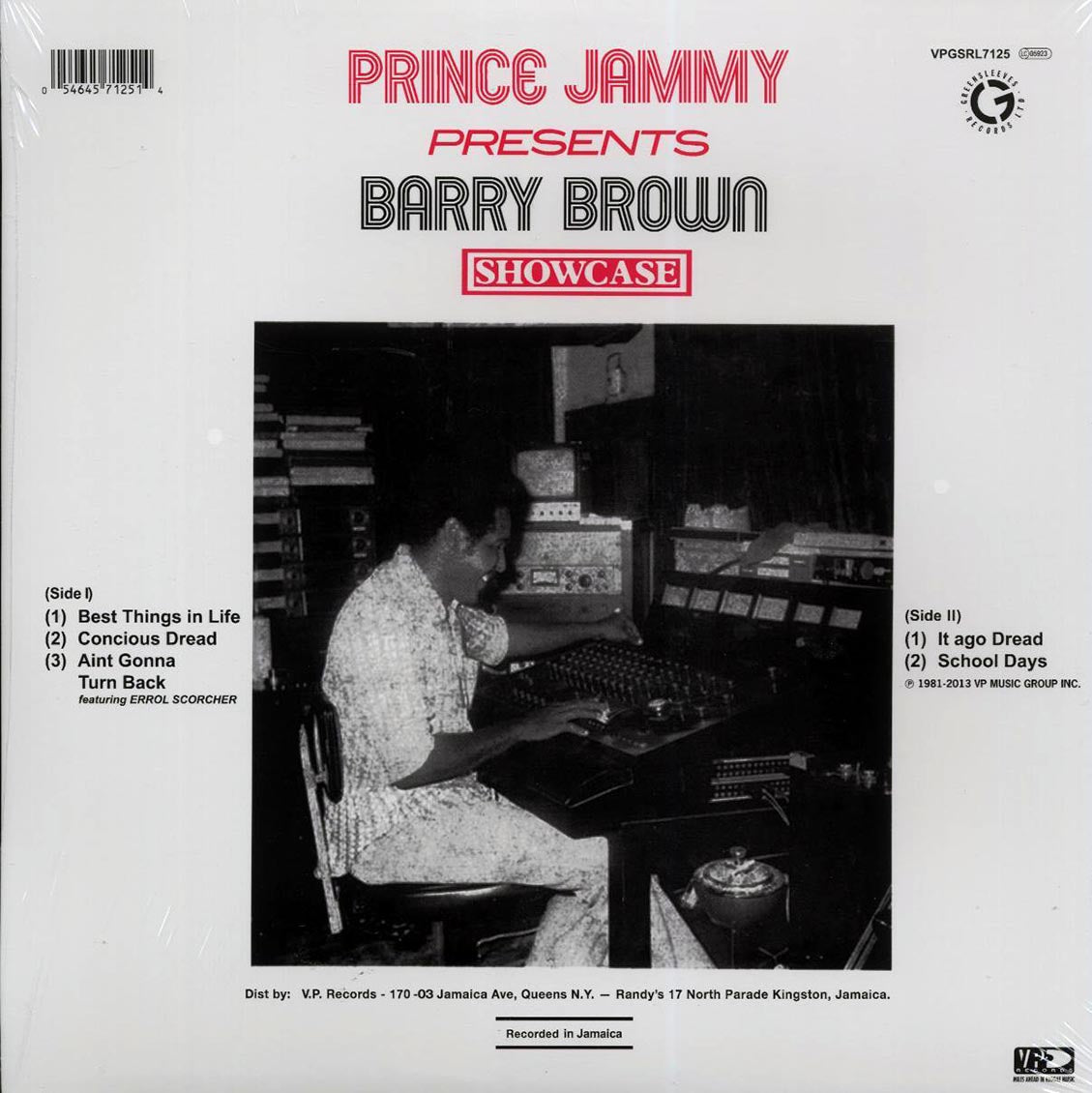 Barry Brown - Prince Jammy Presents Barry Brown Showcase - Vinyl LP, LP